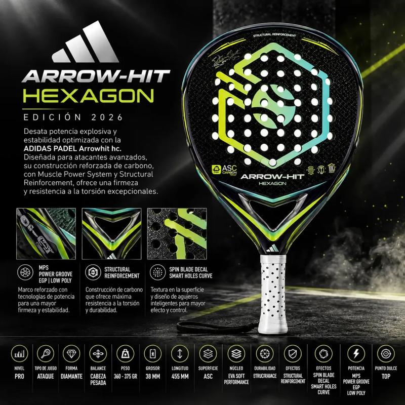 Paleta Padel Adidas Arrow Hit Hexagon