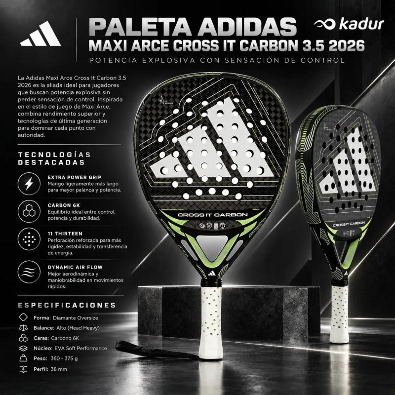 Paleta Padel Adidas Cross IT Carbon 3.5 6K