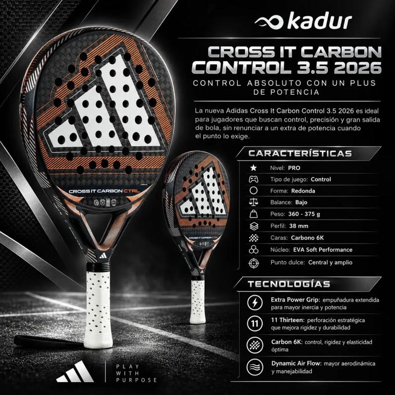 Paleta Padel Adidas Cross It Ctrl 3.5 6K