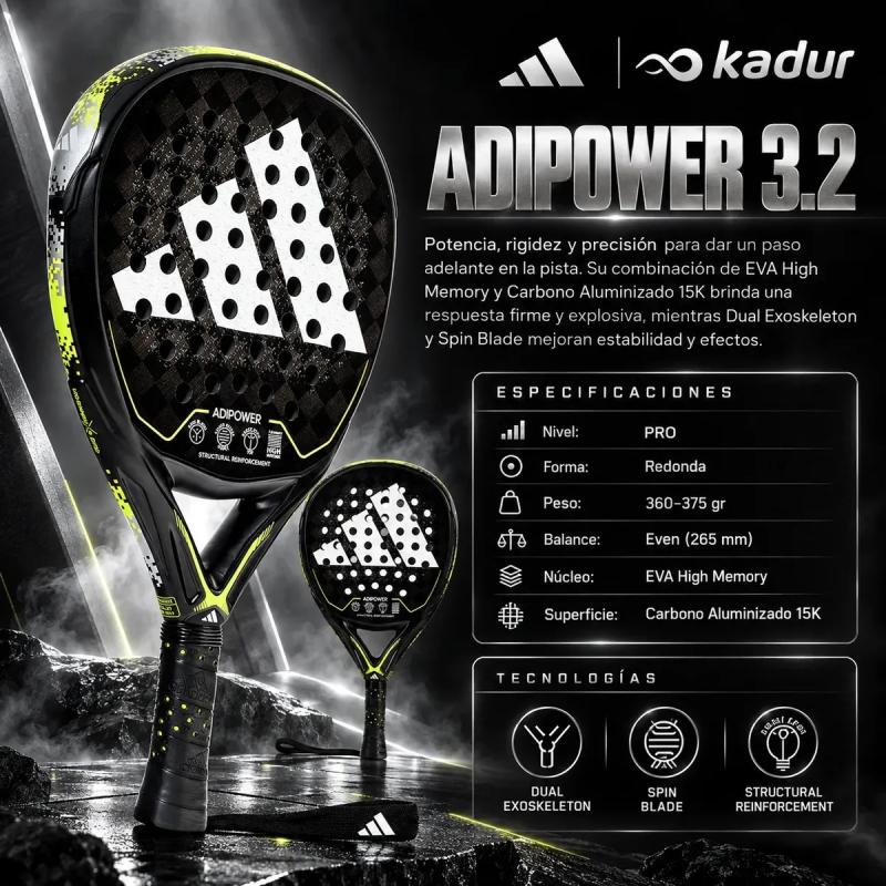 Paleta Padel Adidas Adipower Ctrl 3.2 Carbon 15k
