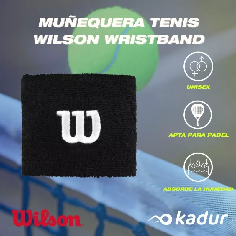 Muñequeras Wilson Wristband W BK
