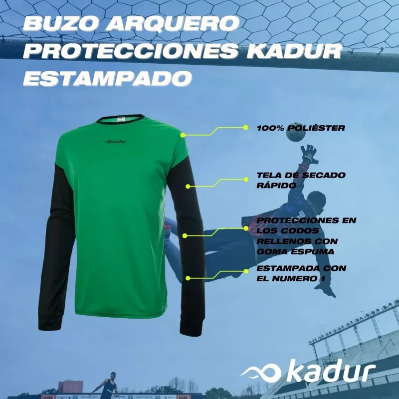 Buzo Arquero Adulto C/ Protecciones Kadur