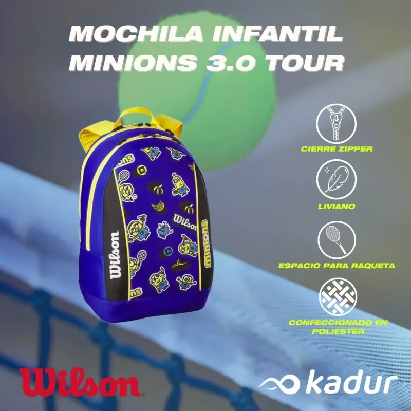 Mochila Tenis Wilson Junior Minions V3 Tour
