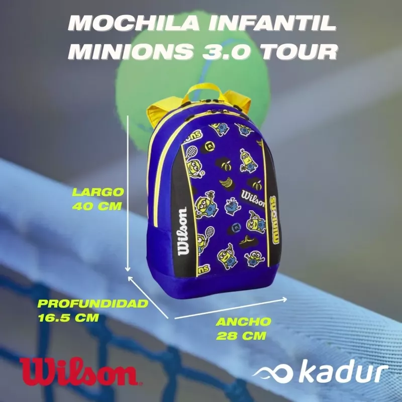 Mochila Tenis Wilson Junior Minions V3 Tour