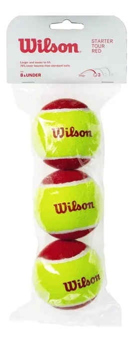 Pelotas Tenis Wilson X3 Starter Tour Red Junior