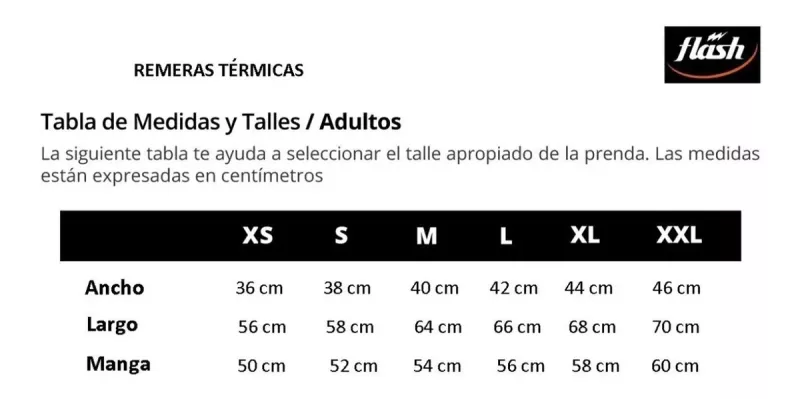 Remera Termica Adulto Flash