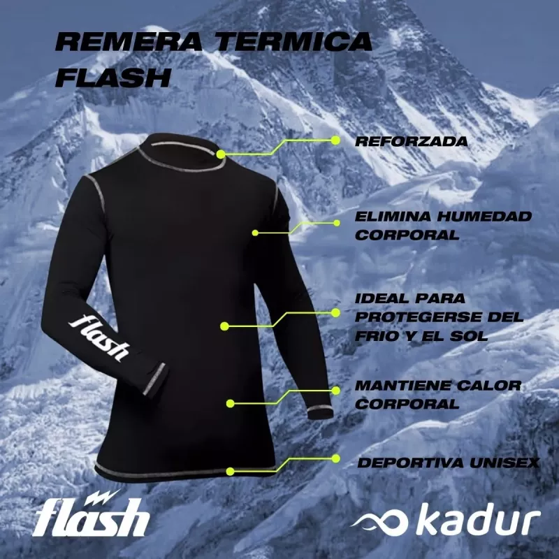 Remera Termica Adulto Flash