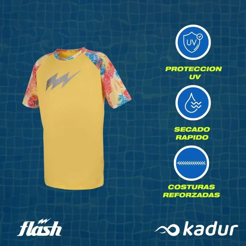 Remera UV Infantil Flash