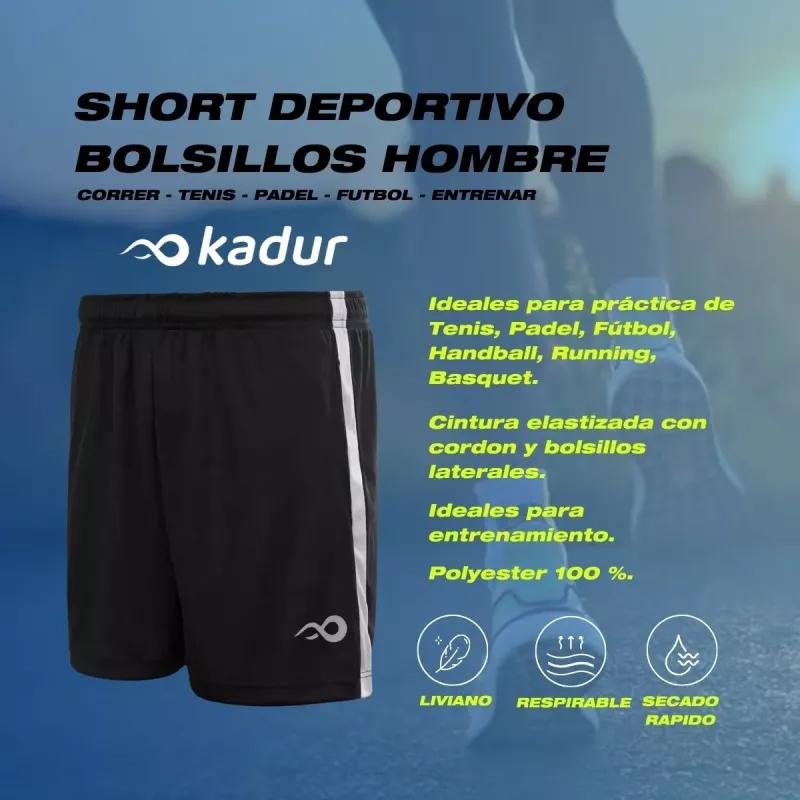 Short Running Hombre Bolsillos