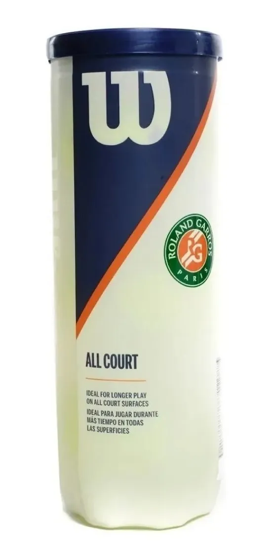 Tubo Pelotas X 3 Wilson Tenis Roland Garros