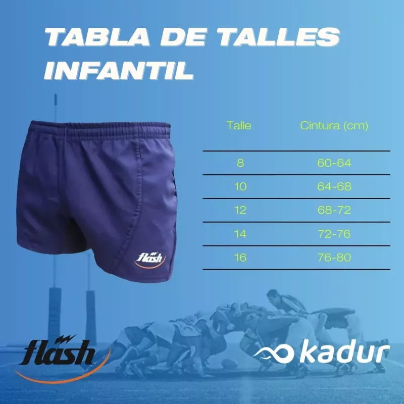 Short Rugby Irb Infantil Flash