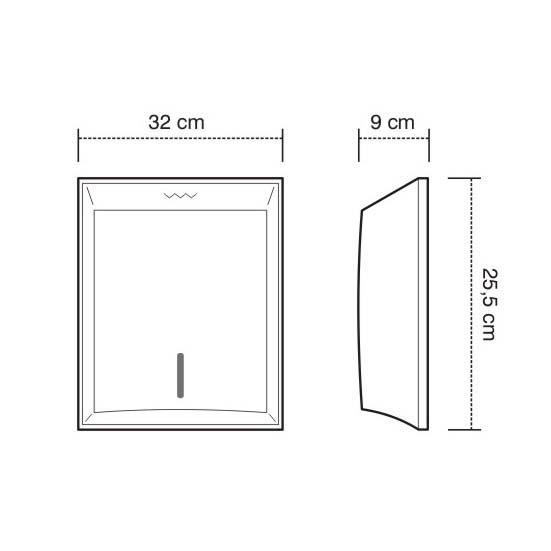 Dispenser Toallero para toalla de papel intercalada Plastico Dilpex