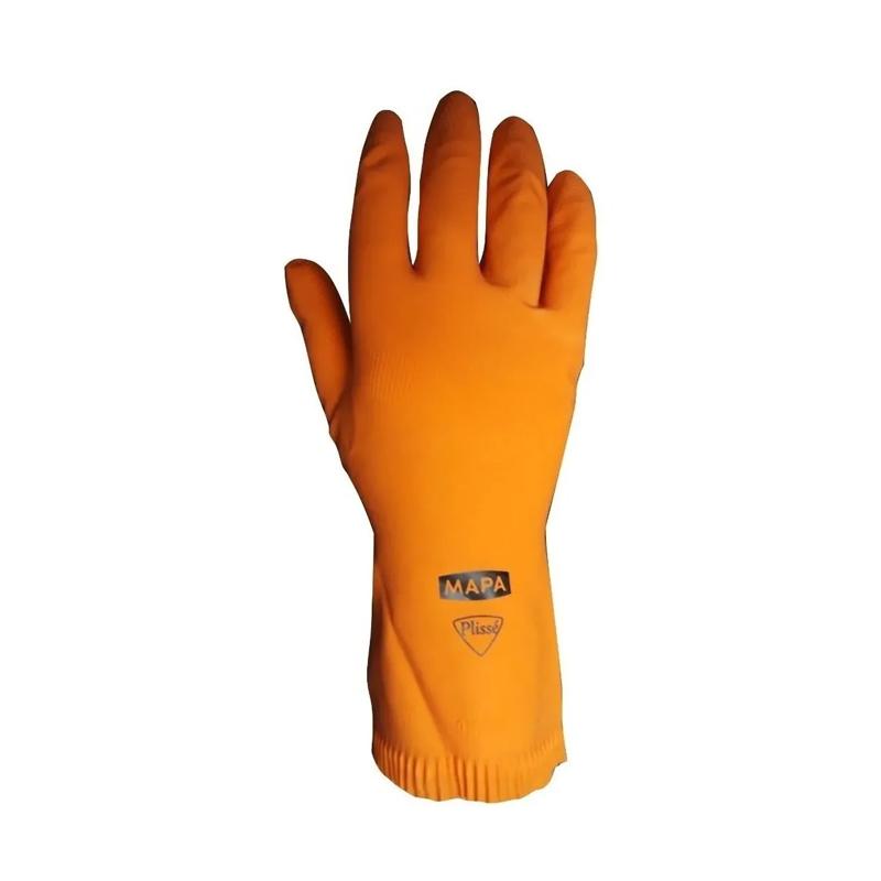 Guante Mapa Plisse Naranja Cocina Limpieza Par