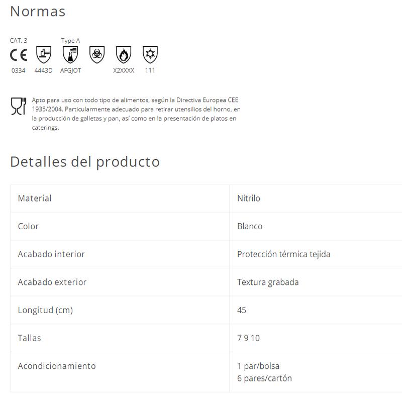 Guante Mapa Temp Cook 476 Alta Proteccion Termica Par