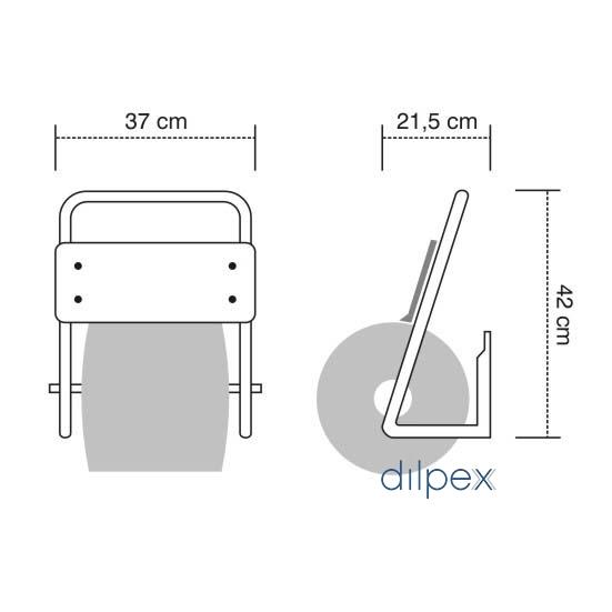 Dispenser Porta bobinas de papel industrial de pared Dilpex
