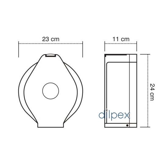 Dispenser portarrollo de papel higienico jumbo plastico Dilpex