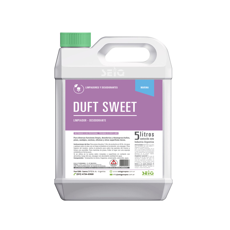 Limpiador De Pisos Desinfectante DUFT SWEET x 5Lts Concentrado - SEIQ