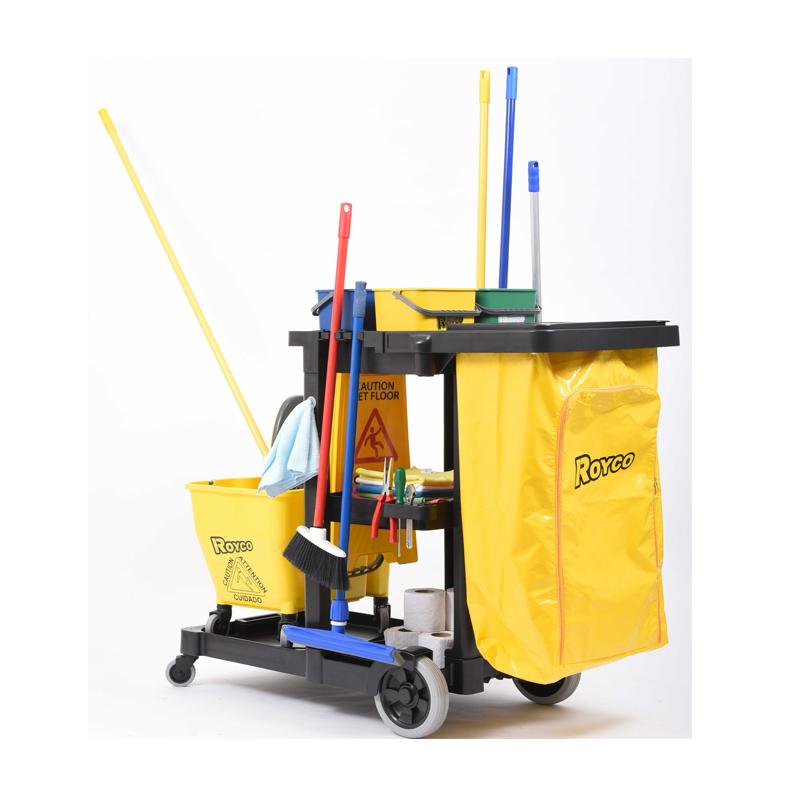 Carro De Limpieza Multiservicios Portaelementos Con Bolsa Hotelero