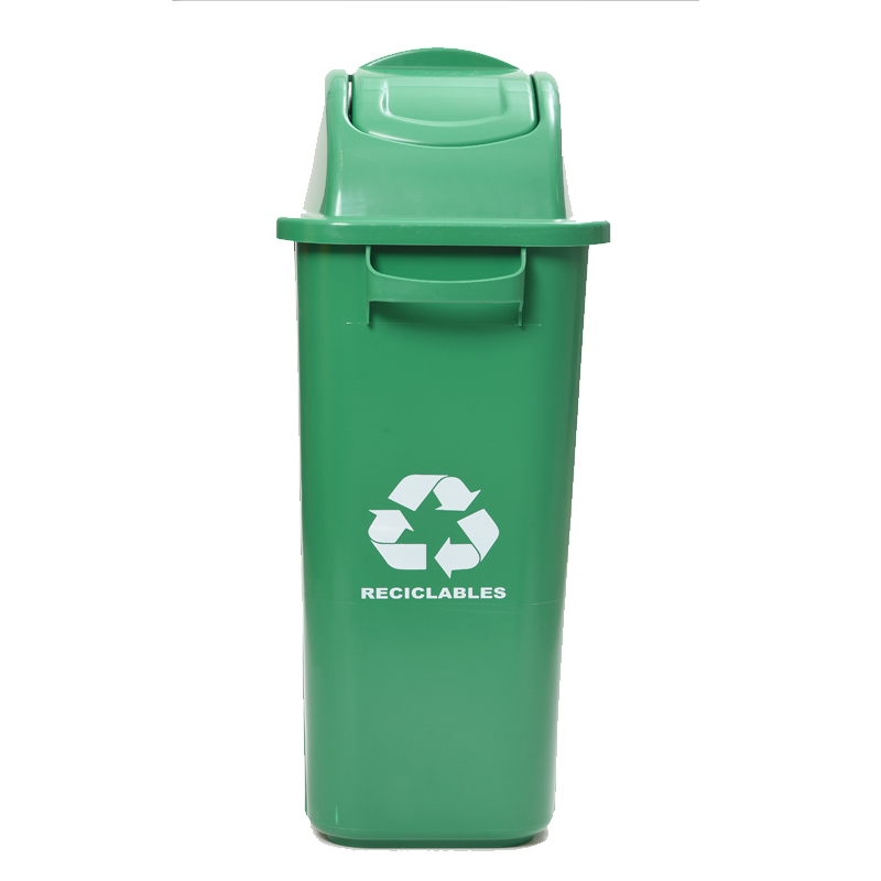 Cesto Tacho De Basura 50 Lts Con Asa Residuos Verde