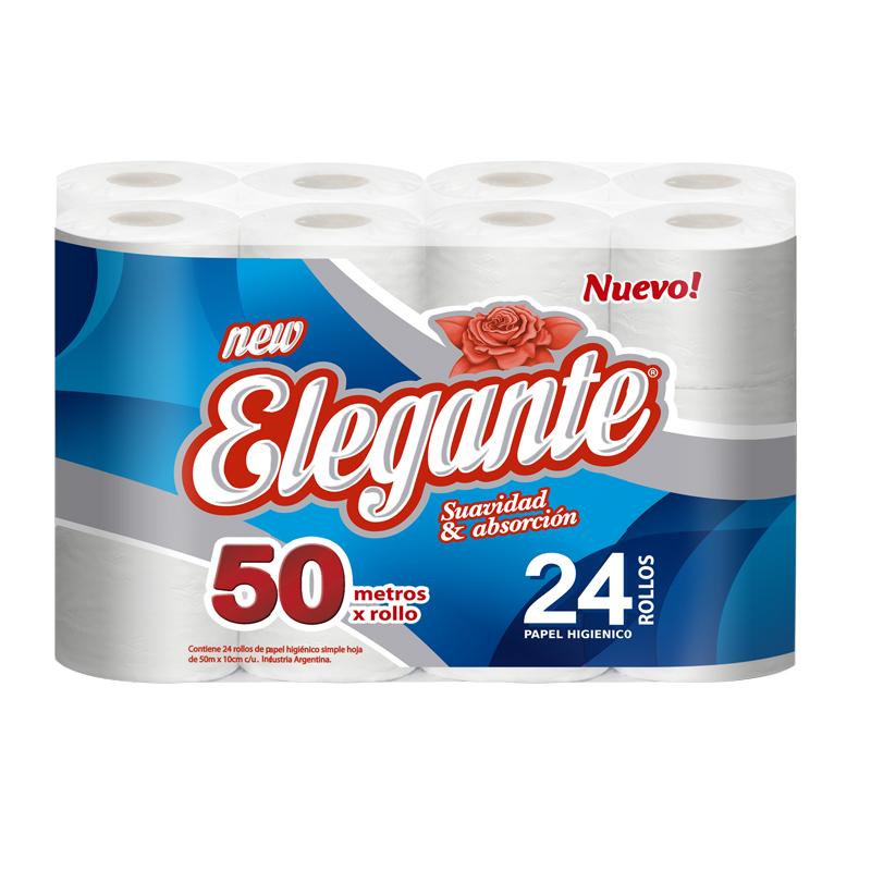 Papel Higienico Elegante 50 metros X 24 Un (COD 1010)