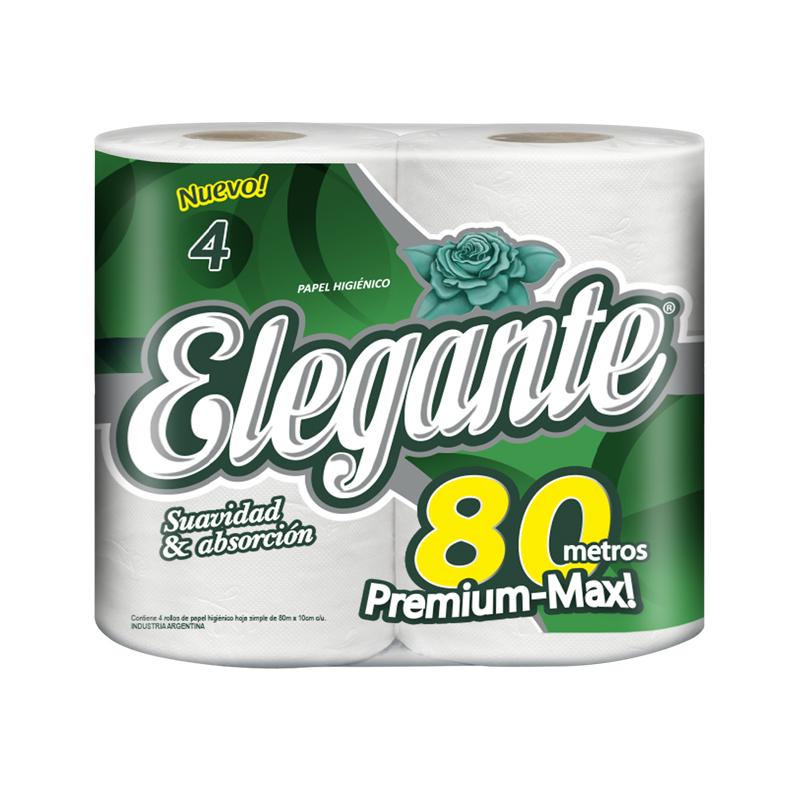 Papel Higienico Elegante Hoja Simple 80 Metros X 40 un (COD 916)