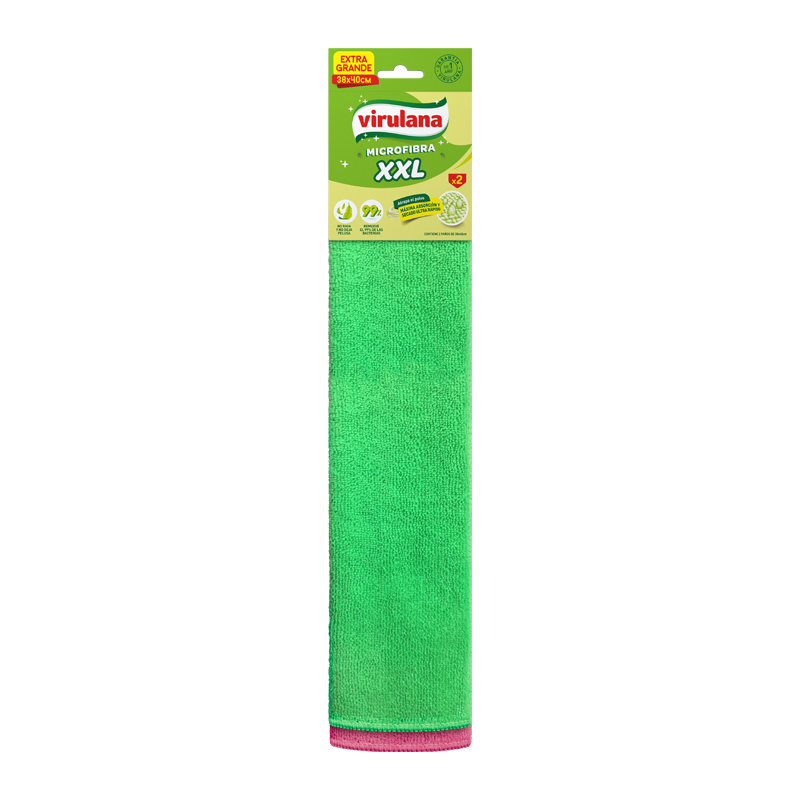 Paño Microfibra Virulana XXL Extra Grande 38x40cm X 2 Uni