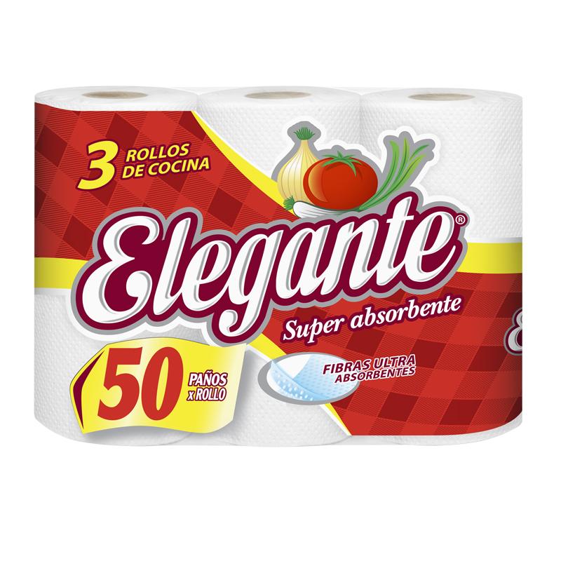 Rollo De Cocina 50 paños X 24 Un. Hoja simple (927) ELEGANTE