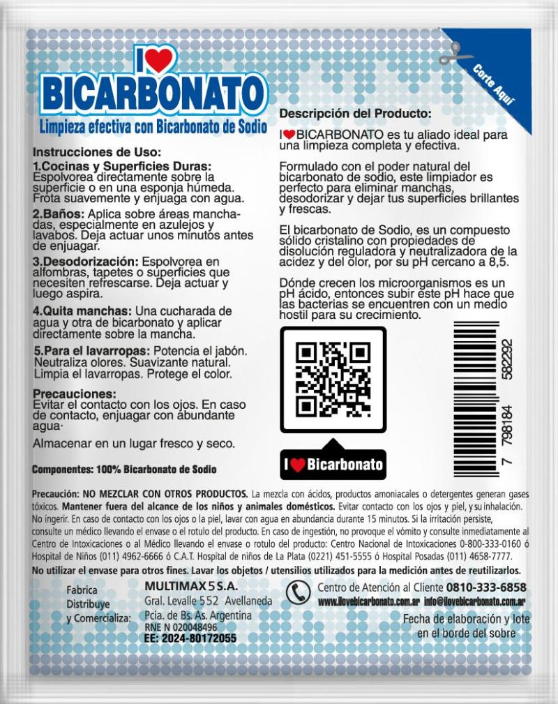Sobre Bicarbonato de Sodio I Love Bicarbonato Multimax