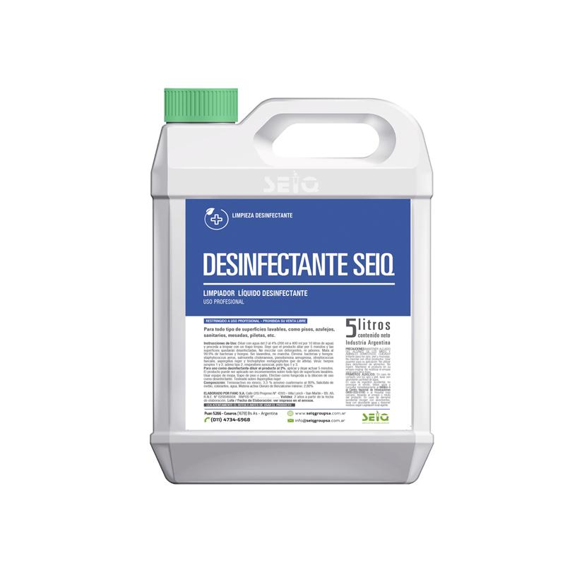 Desinfectante Seiq Amonio Cuaternario Concentrado Bactericida Virucida 5 Lts