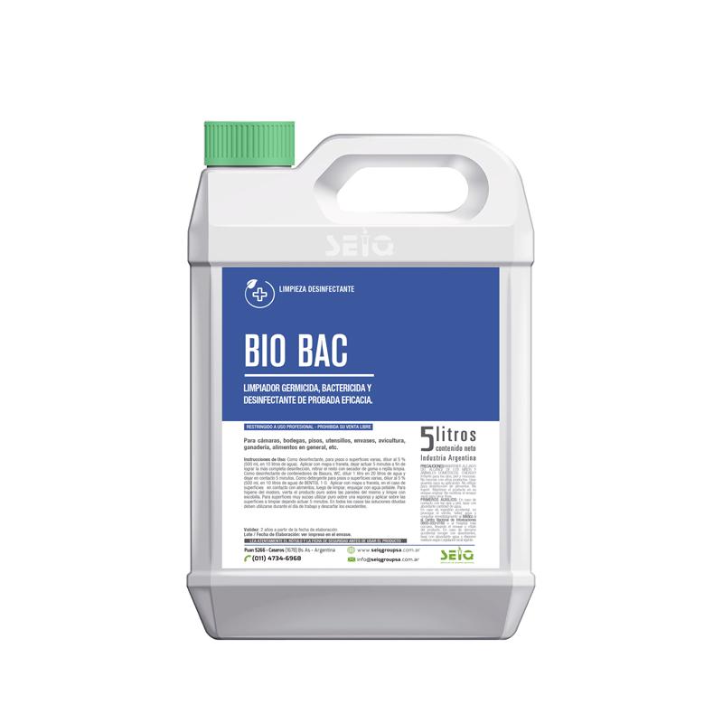 Desinfectante Bactericidad y Germicida BIO BAC x 5Lts - SEIQ