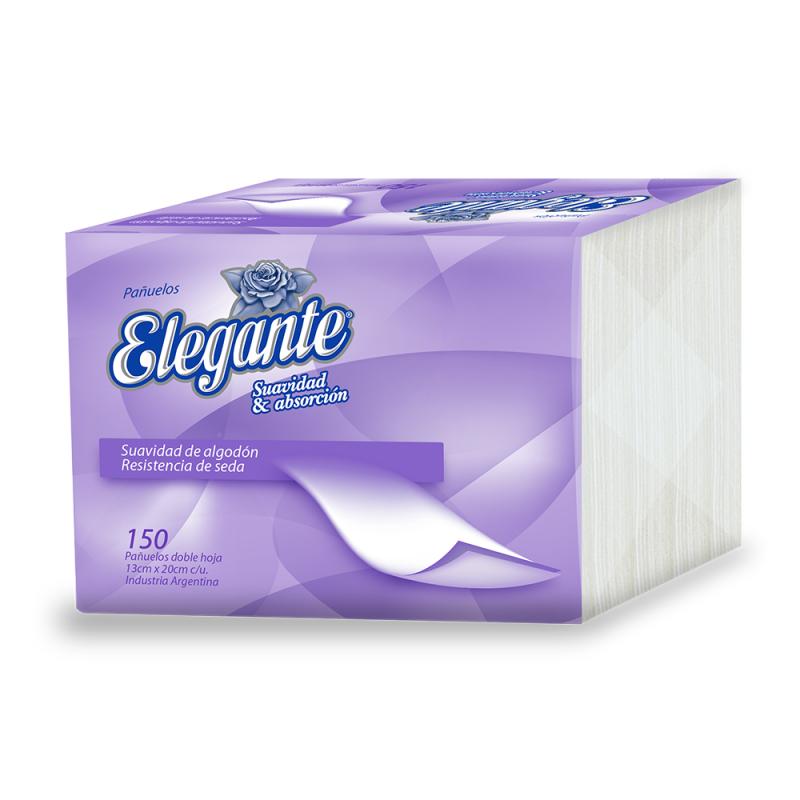 Pañuelos Papel Tissue Elegante Box Doble Hoja 150 Unidades