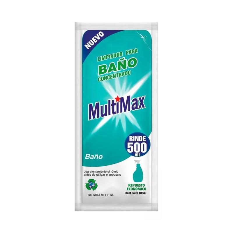Sobre Sachet Concentrado Limpiador Para Baños 100 ML Multimax