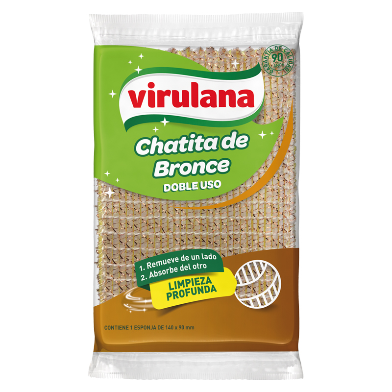 Esponja Virulana Chatita De Bronce 16 grs Super Resistente
