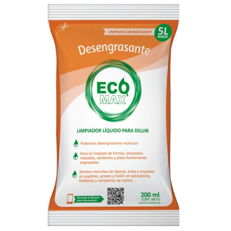 Desengrasante Sobre Sachet  Preparar Ecomax Concentrado