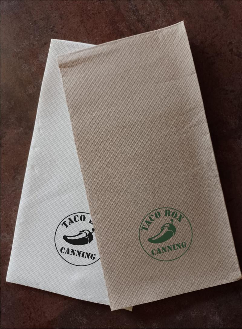 Servilleta  Impresa Personalizada Simil Tela Papel Laminado doble hoja 40x40 1600 Unidades