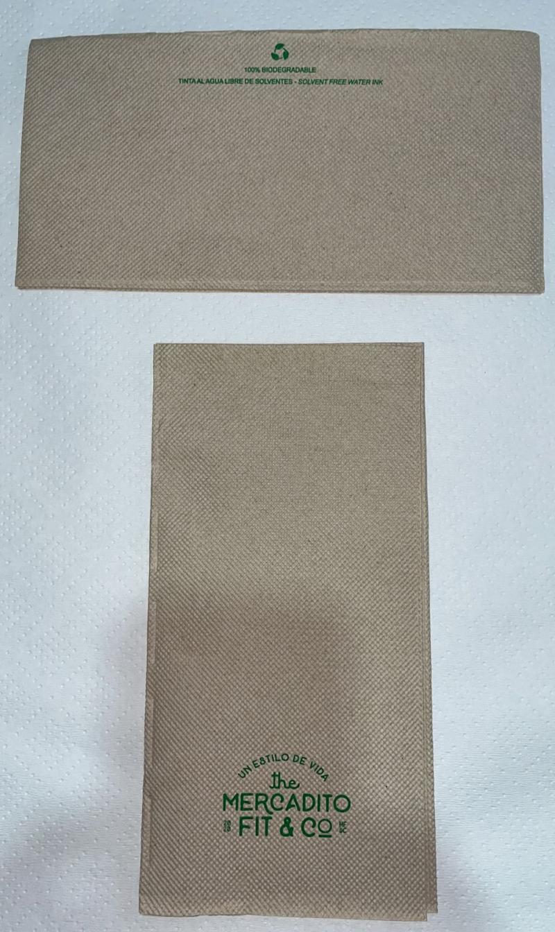 Servilleta  Impresa Personalizada Simil Tela Papel Laminado doble hoja 40x40 1600 Unidades