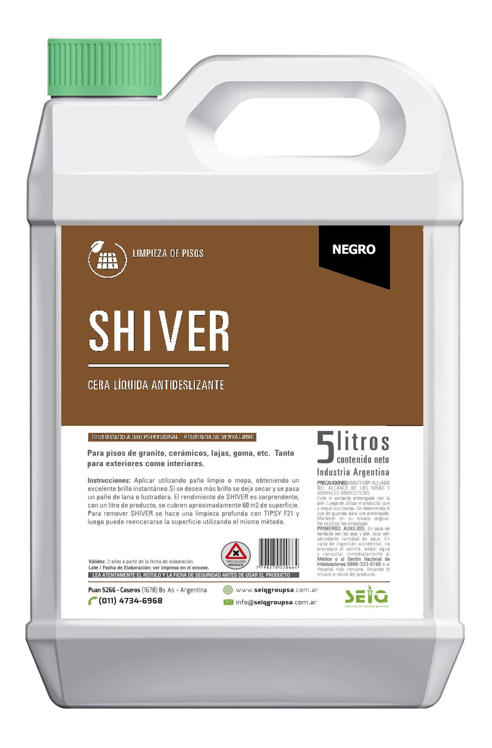Cera liquida Autobrillo Antideslizante SHIVER Seiq 5 Litros