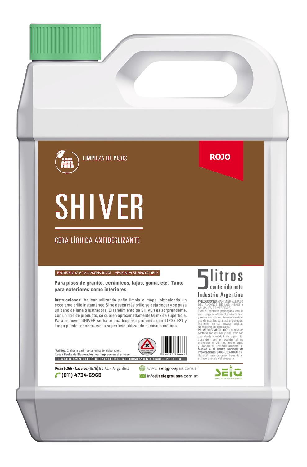 Cera liquida Autobrillo Antideslizante SHIVER Seiq 5 Litros