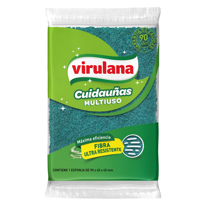 Esponja Virulana Cuidauñas Multiuso Fibra Ultra Resistente