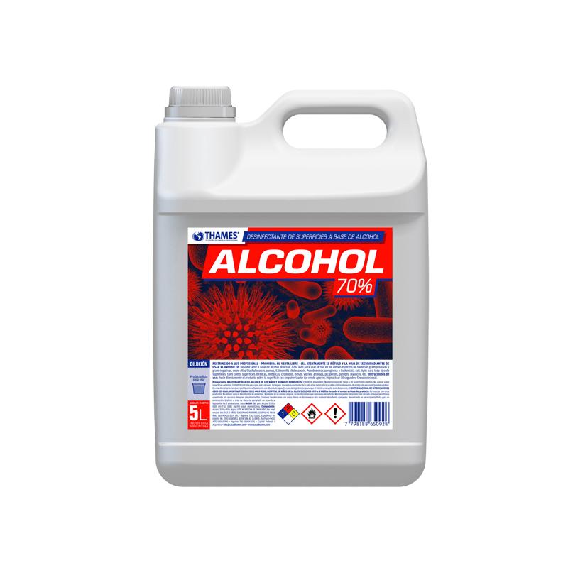Desinfectante Alcohol 70%  Sanitizante Liquido ANMAT x 5 Lts - SEIQ