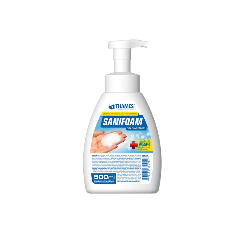 Espuma Sanitizante Desinfectante De Manos SANIFOAM x 500 ml