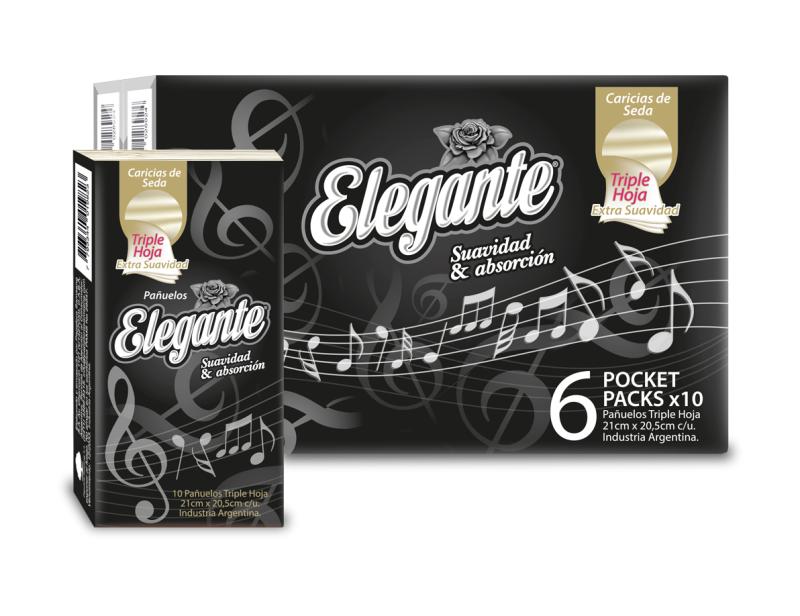 Pañuelos Carilinas Elegante Pocket 6x10 un Triple Hoja Papel Tissue
