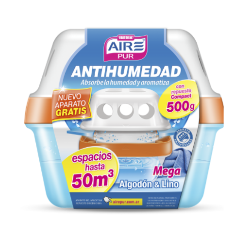 Aire Pur Antihumedad Mega Protege Aromatiza Hasta 50m3