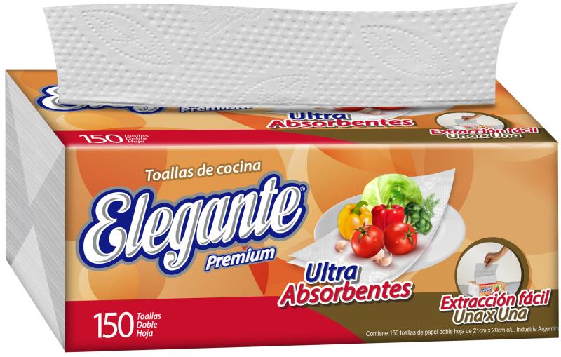 Toallas de papel cocina Elegante x 150 un (996)