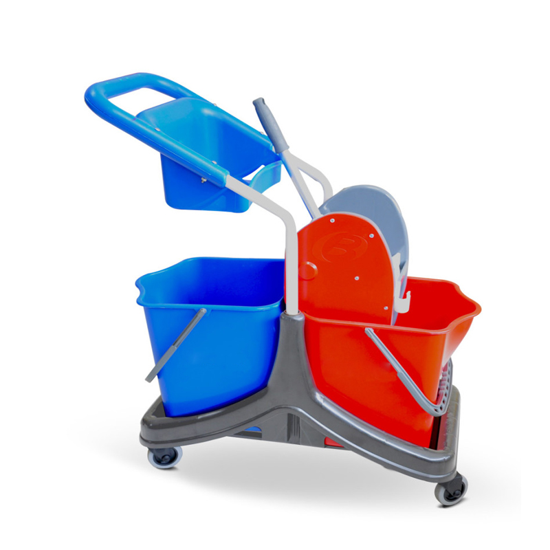 Carro de limpieza prensamopa doble balde 50 Lts