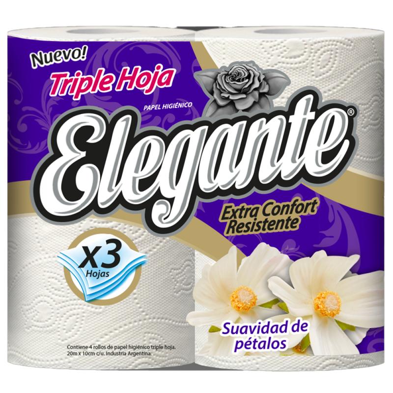 Papel Higienico Elegante Triple Hoja 20 Metros X 40 UN (COD 955)