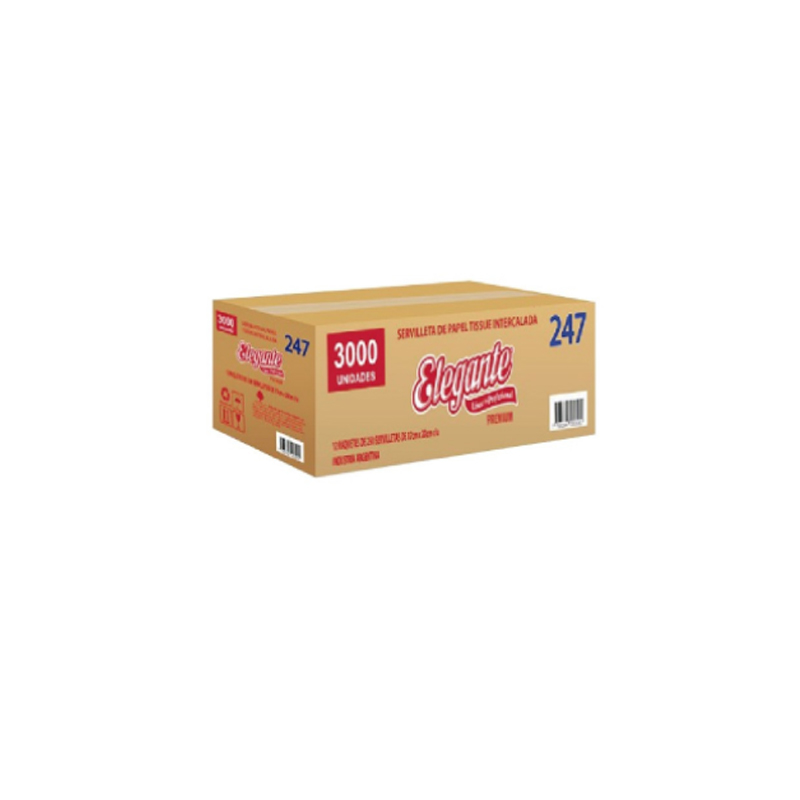 Servilleta Papel Fast Food P/ Dispenser 17x20 3000un ELEGANTE