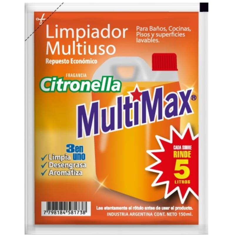 LImpiador Multiuso Multimax Sobre Rinde 5 Lts.