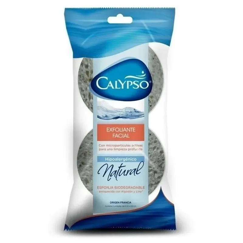 Disco Esponja Exfoliante Facial Calypso Hipoalergenico X 2un