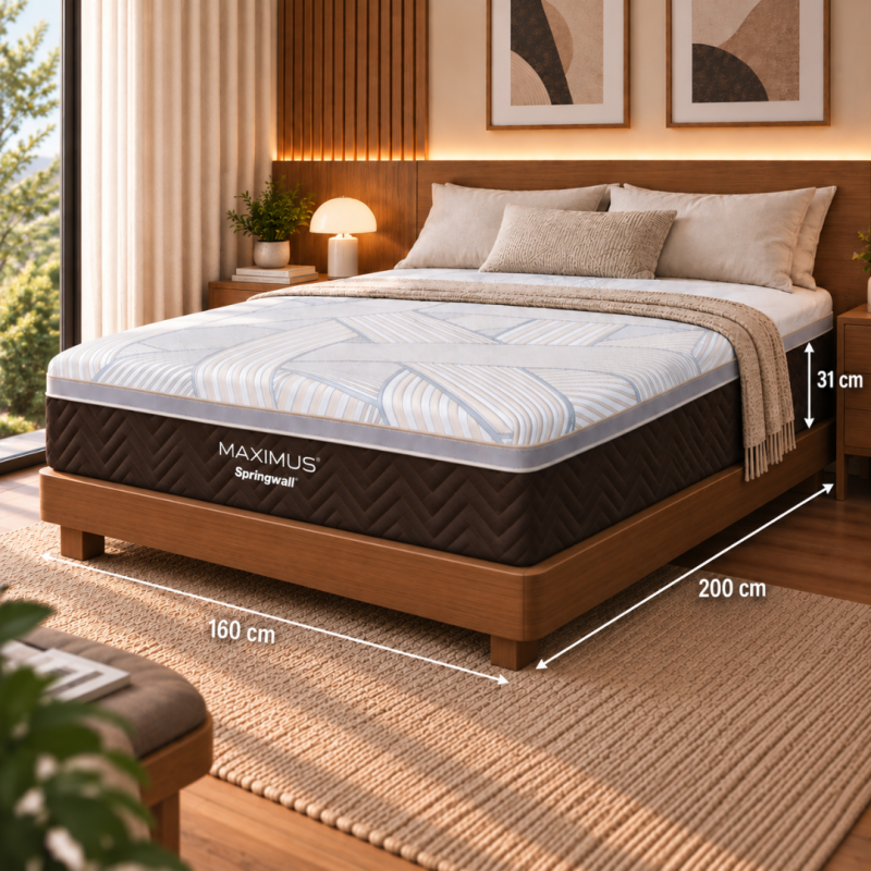 Colchón Springwall Maximus Queen 160x200 Resortes Pocket